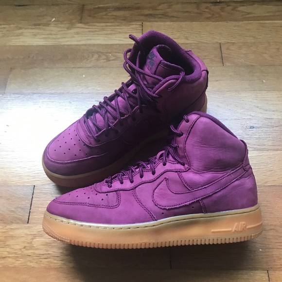 Nike Air Force 1 High Purple Leather - Sneakers.fr